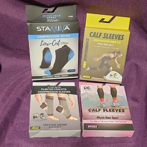 Lot Of PHYSIX GEAR Compression Socks And Sleeves